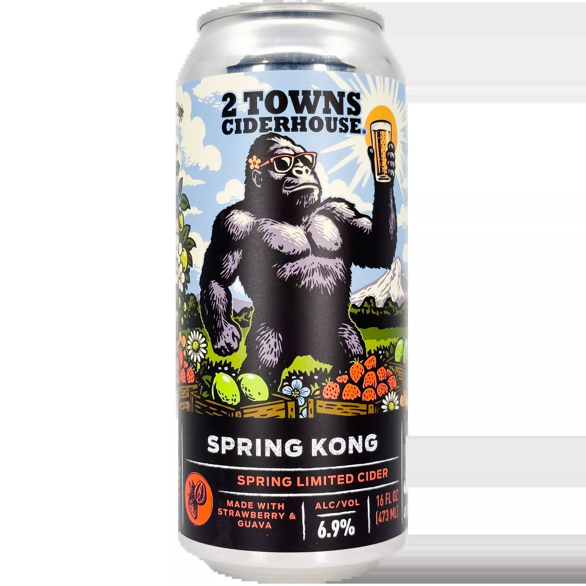 2 Towns Ciderhouse 'Spring Kong' Guava Cider, Oregon