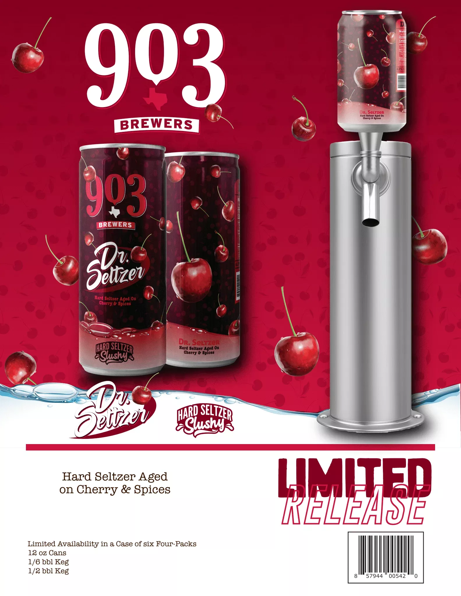 903 Brewers Dr. Seltzer Cherry Slushy 4pk