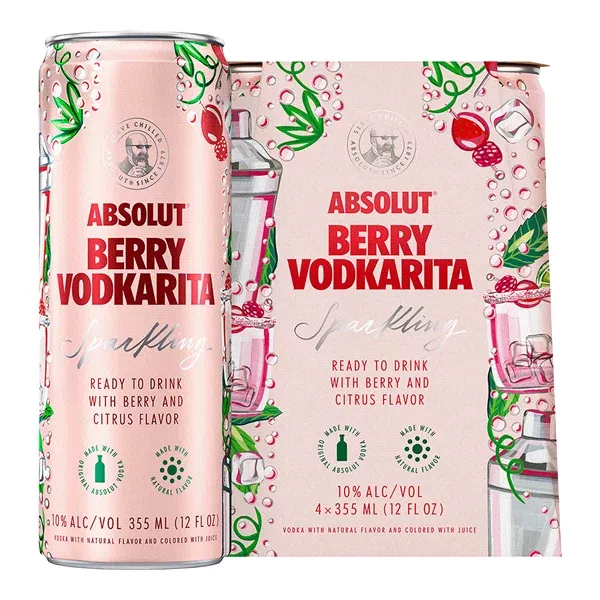 Absolut Berry Vodkarita 355mL 4pk CN