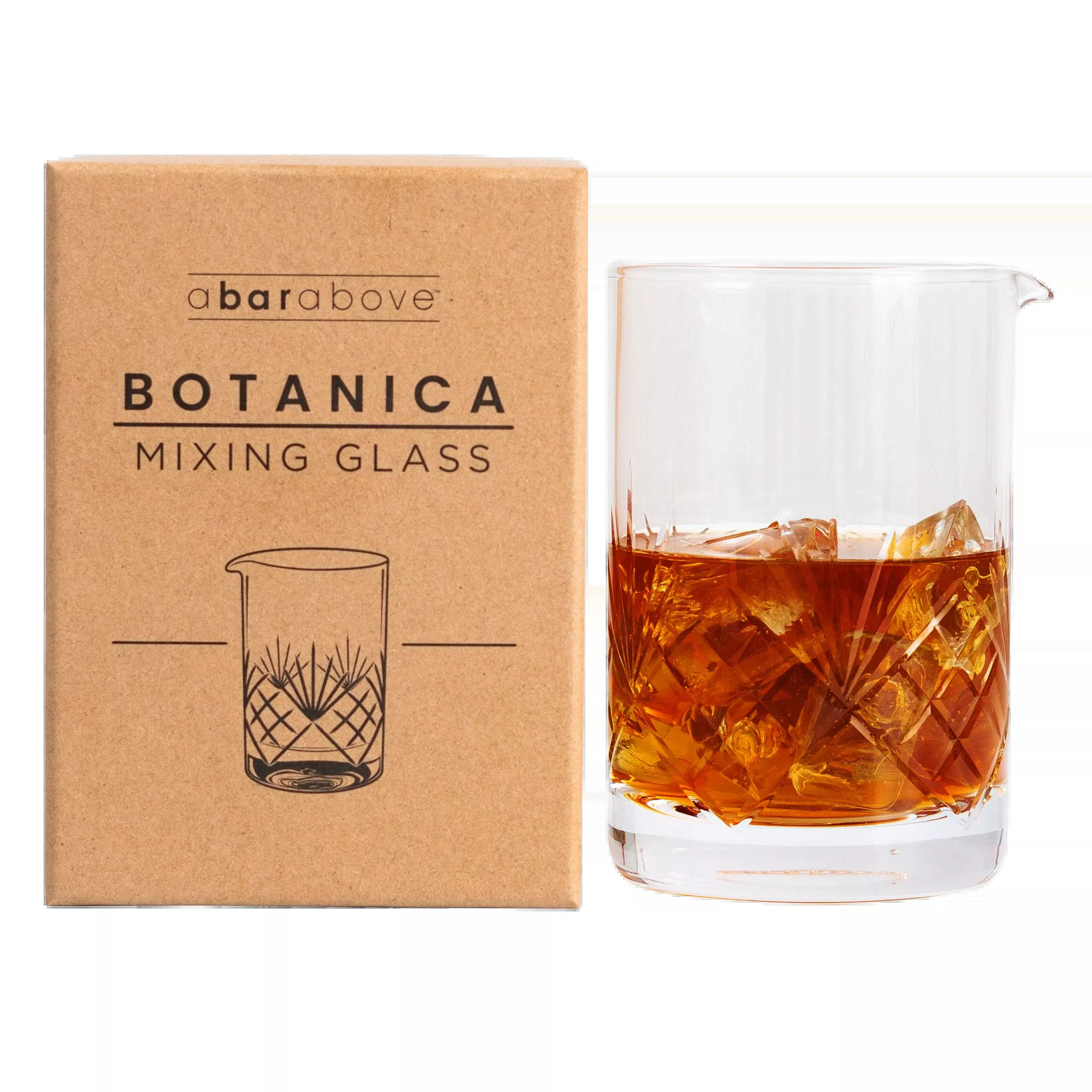 A Bar Above Craft Cocktail Mixing Glass, Botanica Print