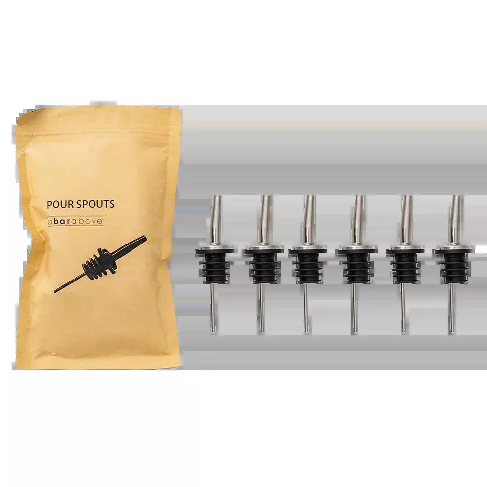 A Bar Above Stainless Steel Bottle Pour Spouts