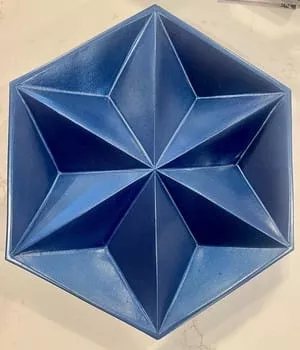 Blue Slip-Cast Wall Hanging by Mike Teal | Custom Ceramic Art