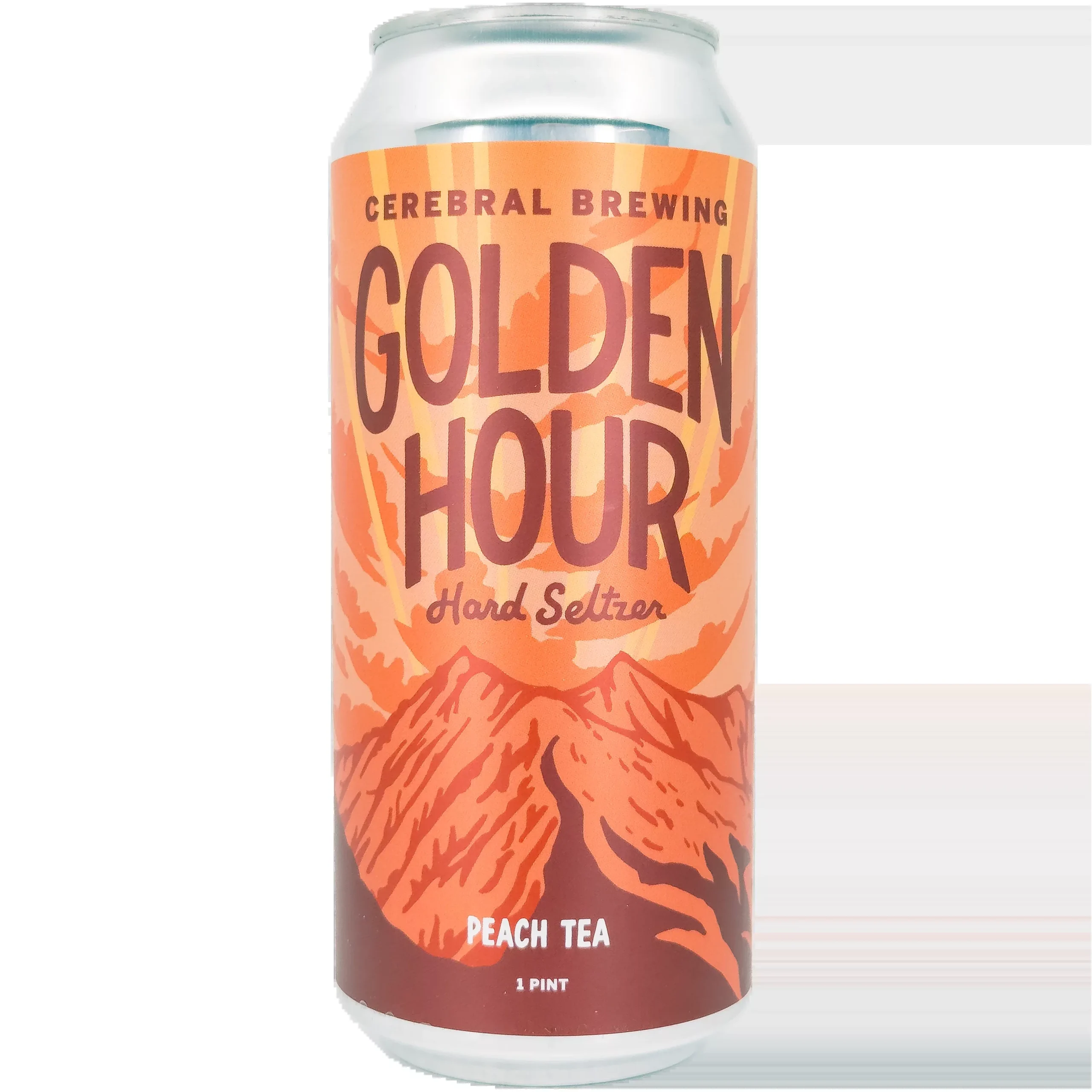 Cerebral Brewing 'Golden Hour' Peach Tea Hard Seltzer, Colorado