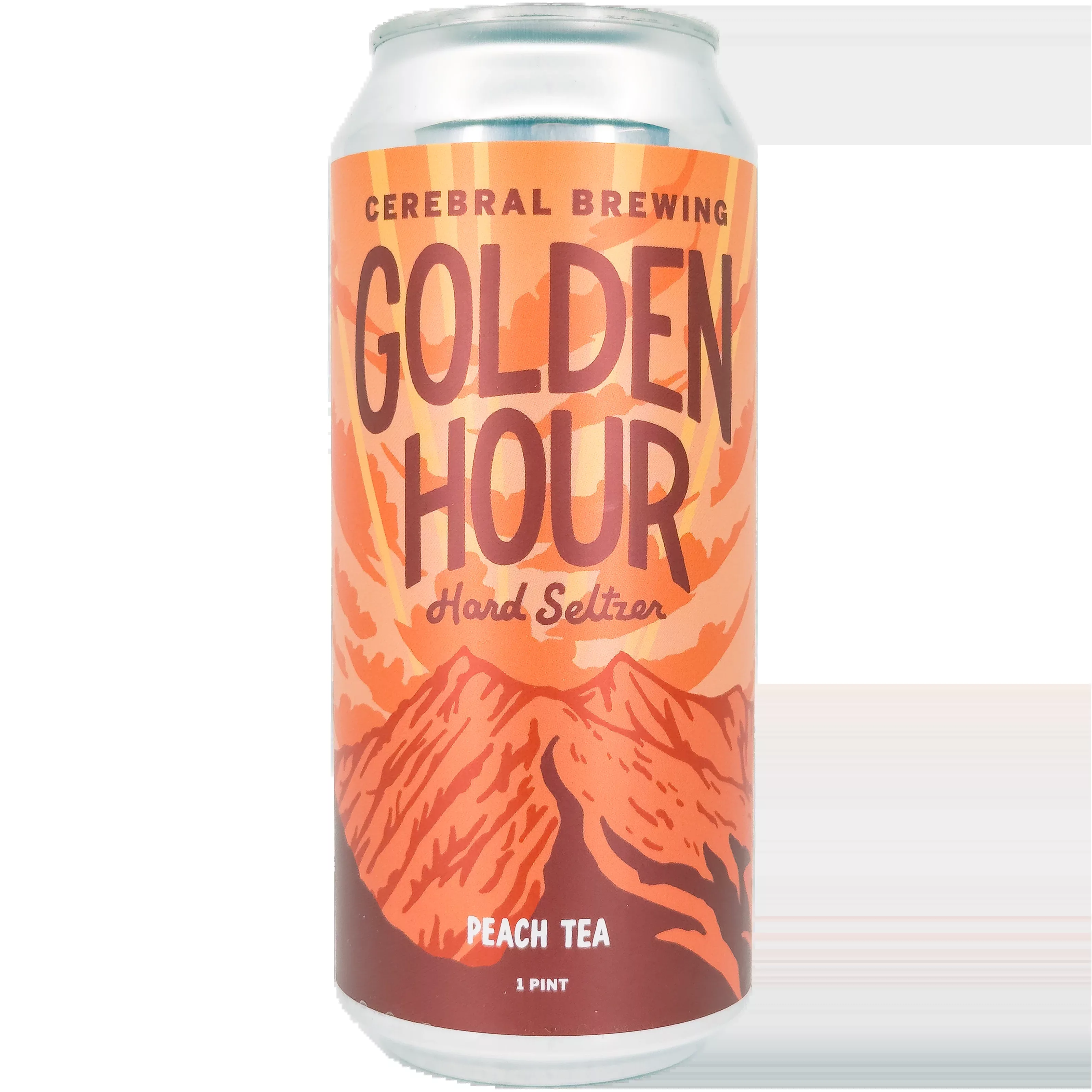 Cerebral Brewing 'Golden Hour' Peach Tea Hard Seltzer, Colorado