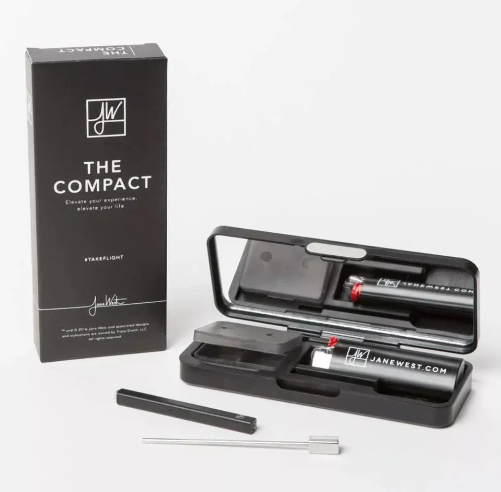 The Compact by Jane West – Travel Pipe + Stash Case with Mirror