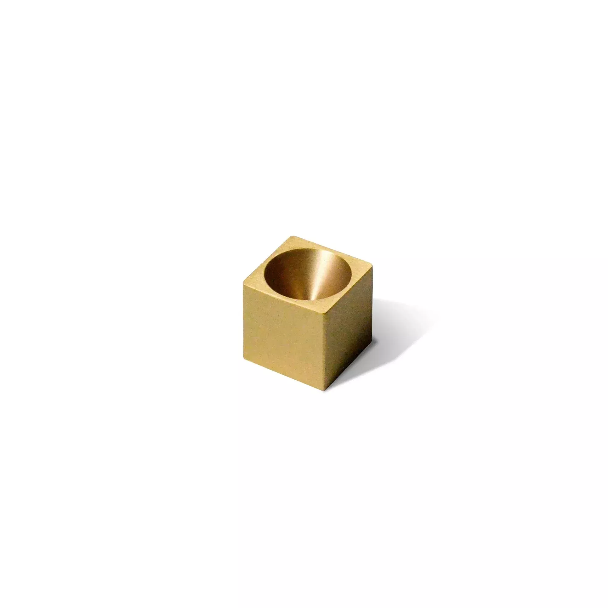 Cubic Brass Incense Holder | Modern Minimalist Design