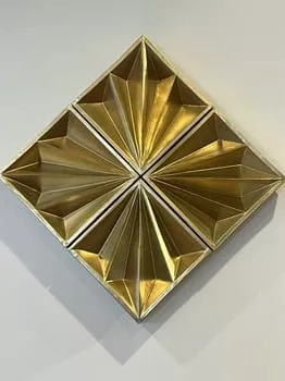 Gold Slip-Cast Wall Hanging by Mike Teal | Artisan Ceramic Art