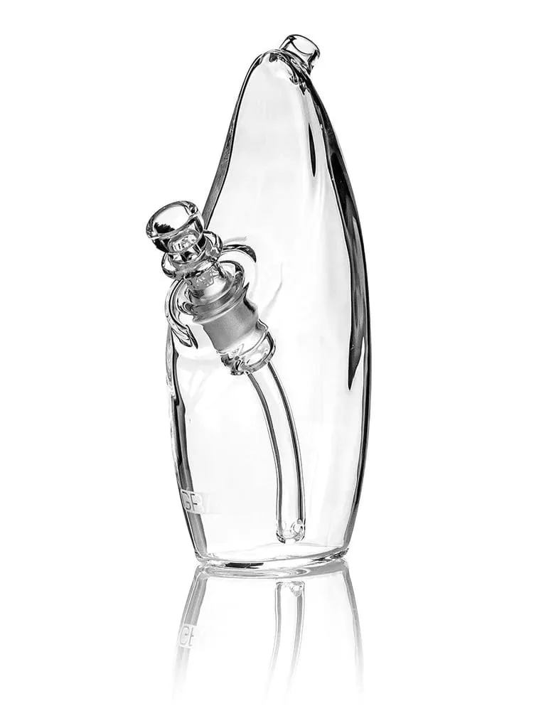 GRAV Rain Bubbler – Clear Glass Handheld Water Pipe