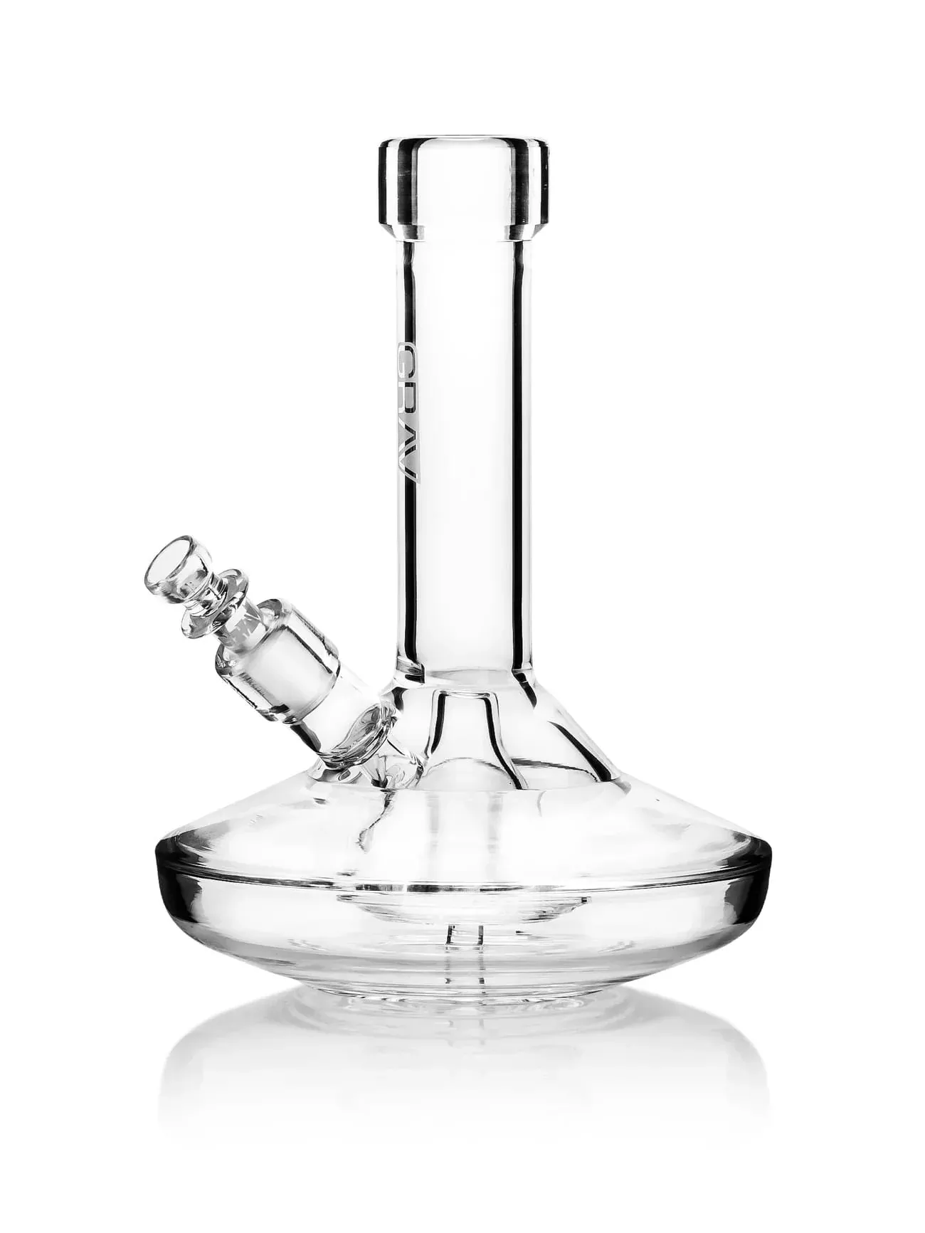 GRAV Small Wide Base Water Pipe – 8” Durable Glass Bong