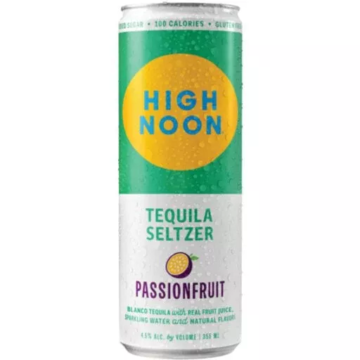 High Noon Tequila Seltzer RTD Cocktails Single 355ml -Passionfruit