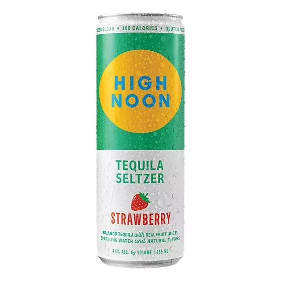 High Noon Tequila Seltzer RTD Cocktails Single 355ml -Strawberry