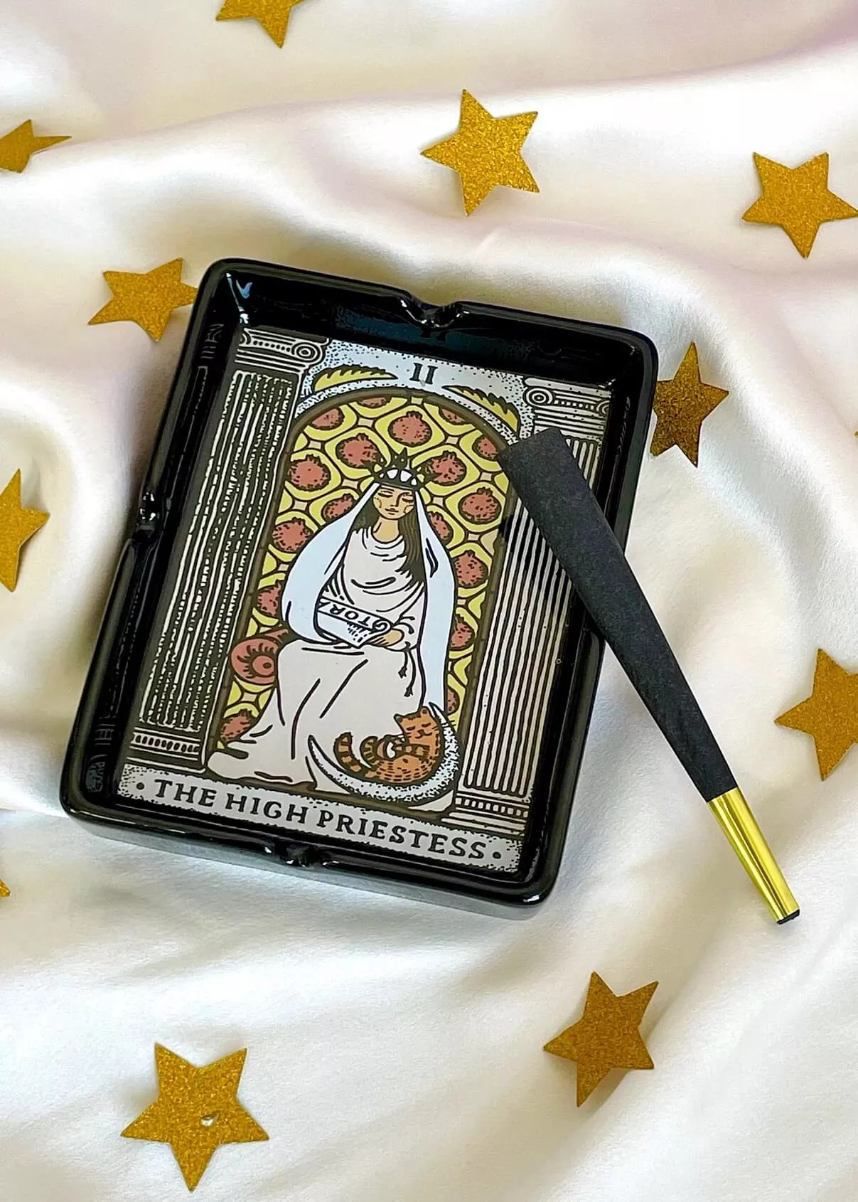 High Priestess Tarot Ashtray – Porcelain Ashtray & Tray