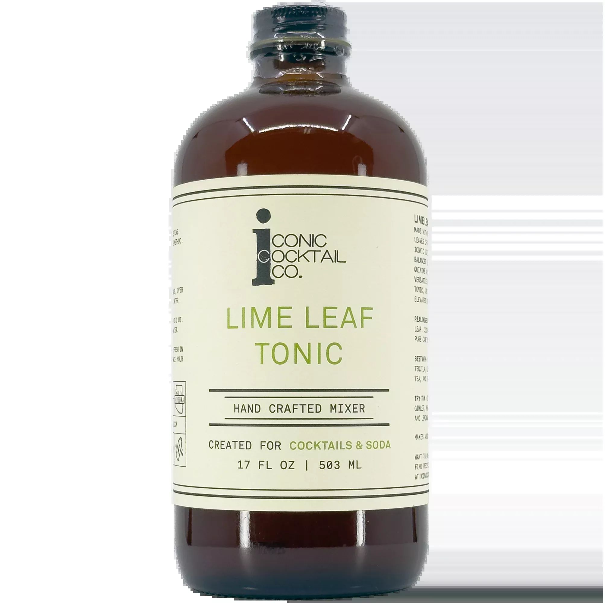 Iconic Cocktail Co. Lime Leaf Tonic Handcrafted Cocktail Mixer, Arizona