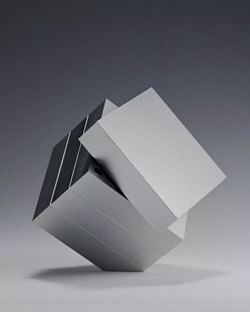 Laundry Day Cube Grinder | Sculptural Aluminum 4-Piece Grinder