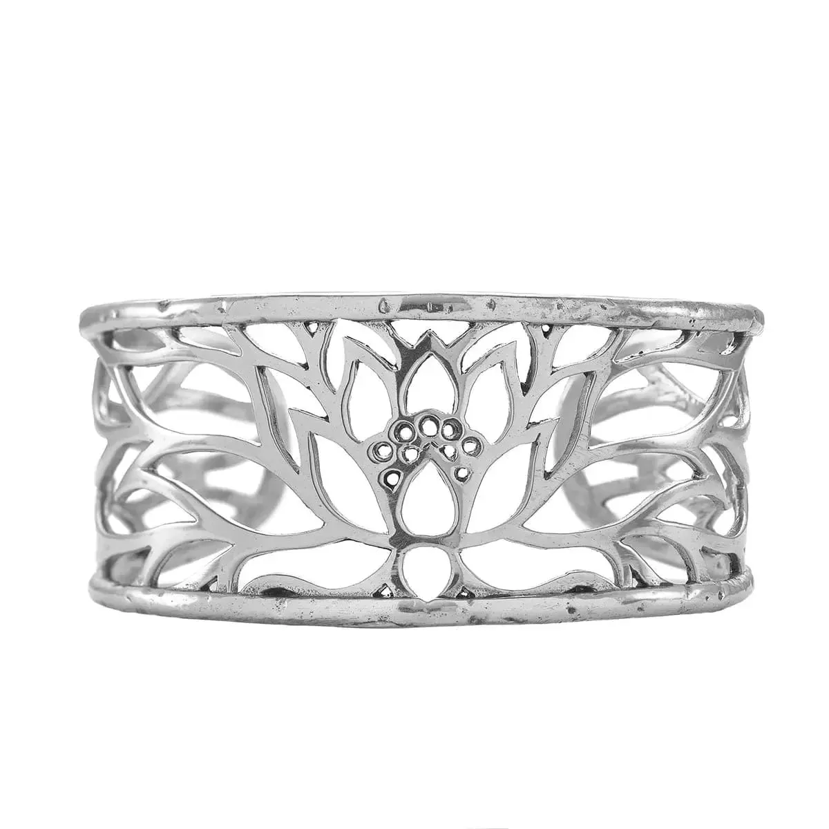 Lotus Cuff – Sterling Silver Symbol of Resilience & Peace