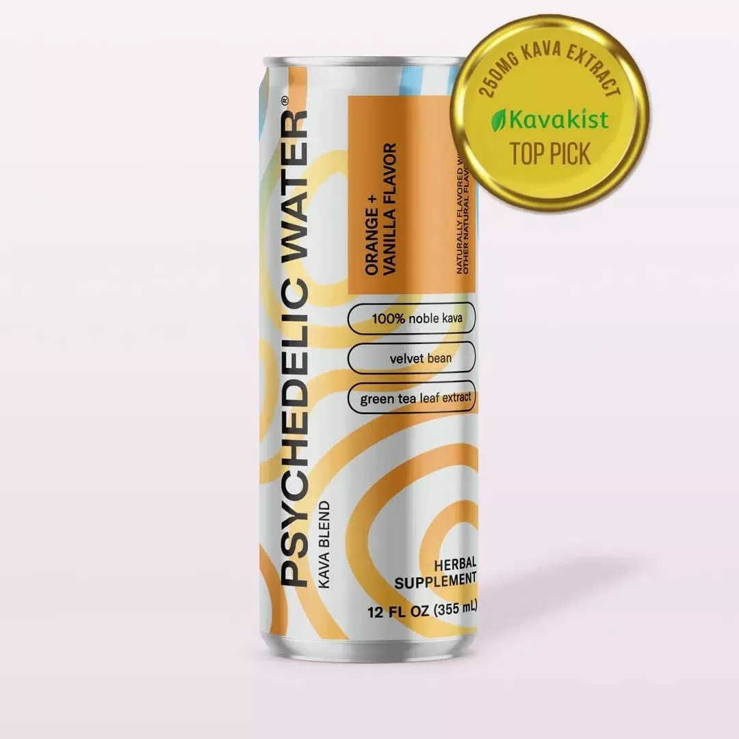 Orange Vanilla Sparkling Kava Water | Refreshing Kava Drink for Calm & Clarity