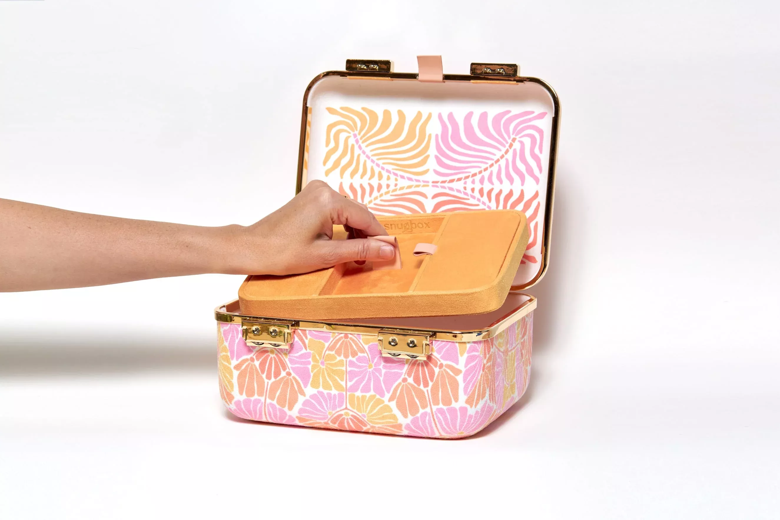 Palm Springs Stash Box – Smell-Proof Ultra-Suede Lockbox by Snugbox