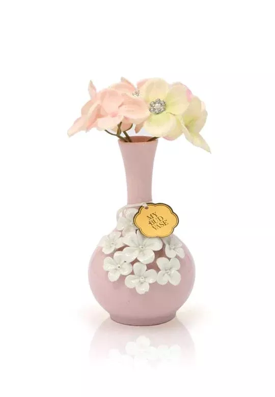 Rachel My Bud Vase – Pink Hydrangea Porcelain Bong Gift Set
