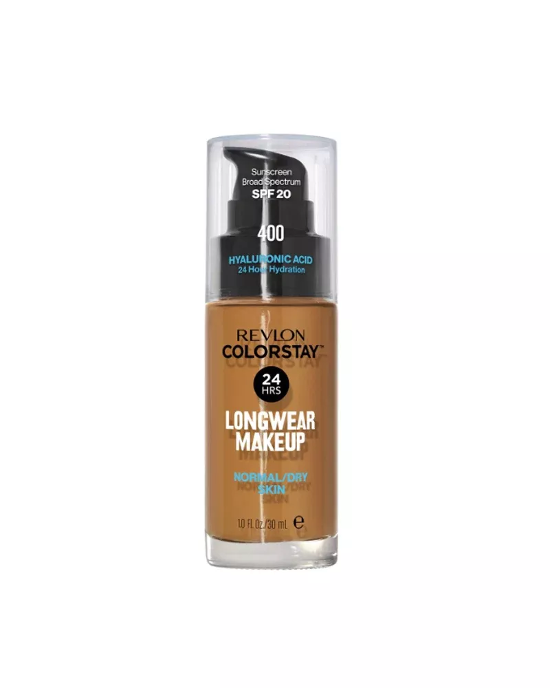Revlon ColorStay Liquid Foundation Makeup, Normal/Dry Skin, SPF 20, 400 Caramel, 1 fl oz