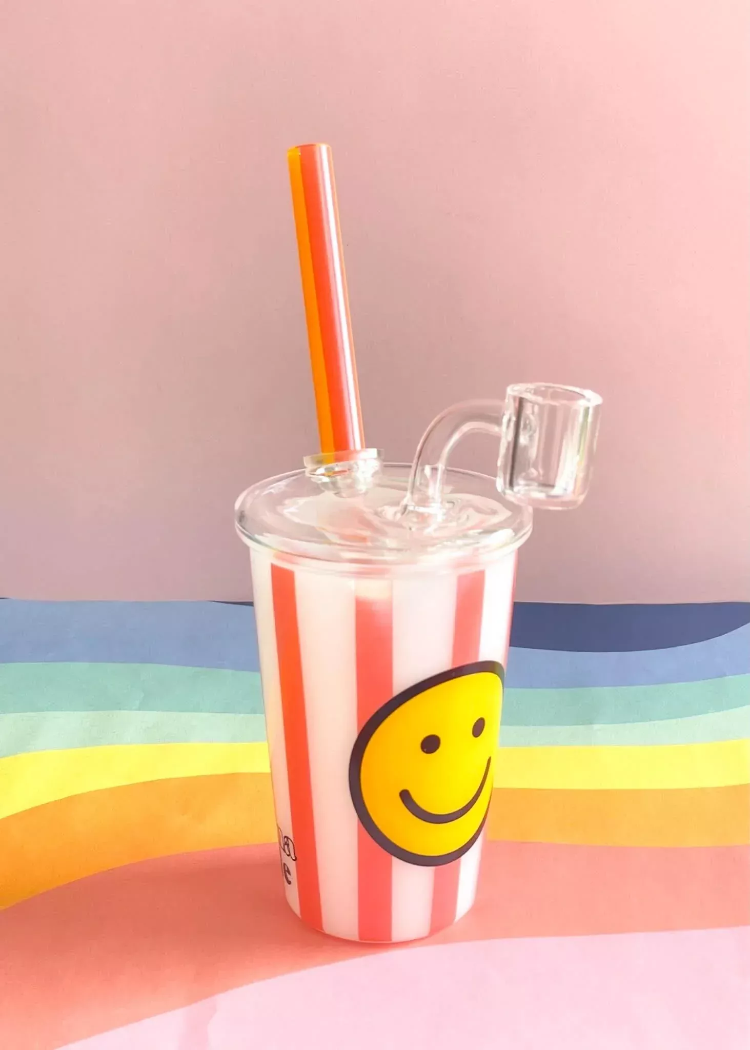 Smiley Travel Cup Rig – 8” Portable Dab Rig
