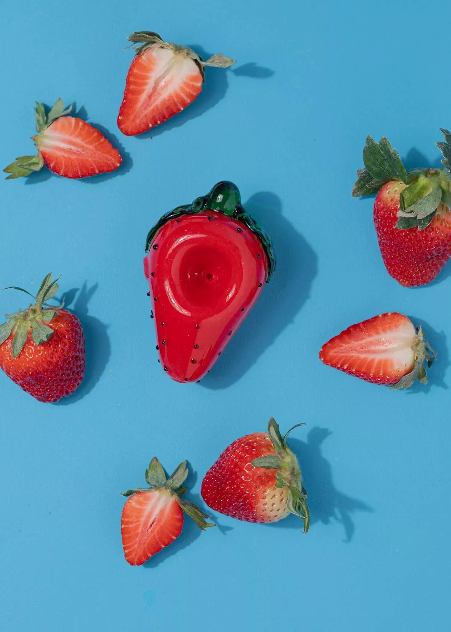 Strawberry Pipe – 3” Borosilicate Glass Hand Pipe