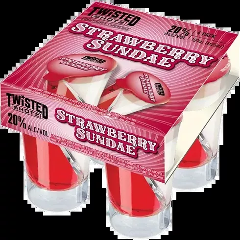 Twisted Shotz Strawberry Sundae 4pk
