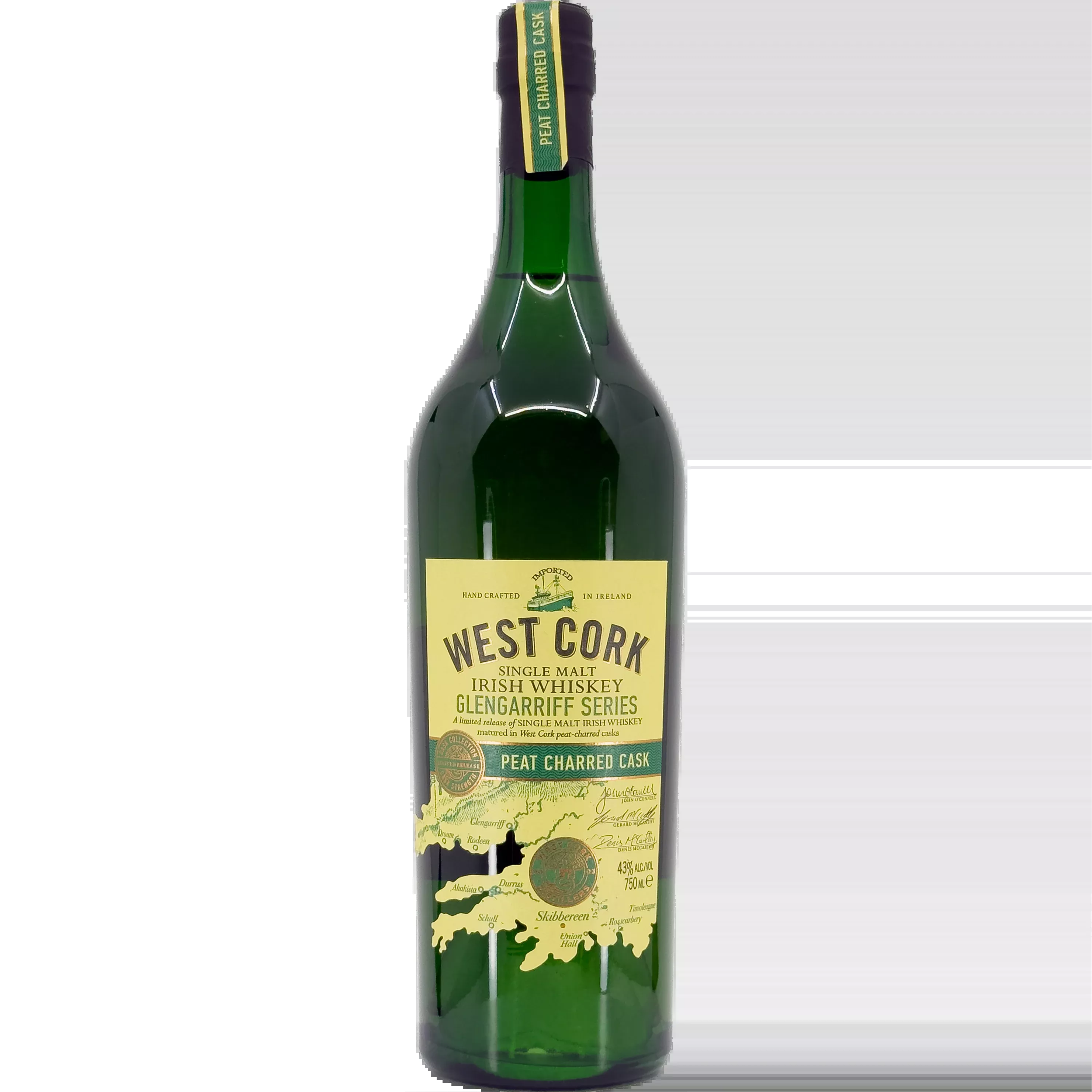 West Cork Distillers 'Glengarriff Series' Peat Charred Cask Single Malt Irish Whiskey, Ireland